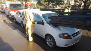 Un choque de vehículos en la Circunvalación Sur dejó como saldo una persona herida.