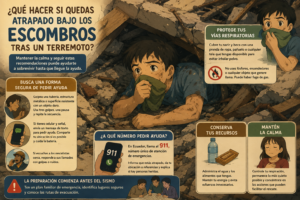 ¿Qué hacer si quedas atrapado bajo los escombros durante un terremoto?